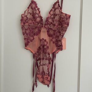 Mentionables Pink Teddy Lingerie Medium